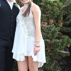 Free People High Neck Lace Dress